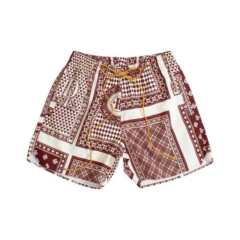 RHUDE Card Print Swim Trunk-0