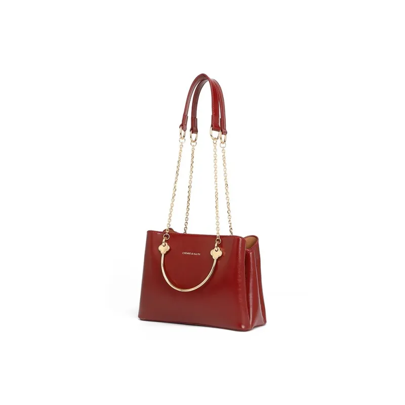 CLEVER& KETCH PU One Shoulder Handbag Women's Red-2