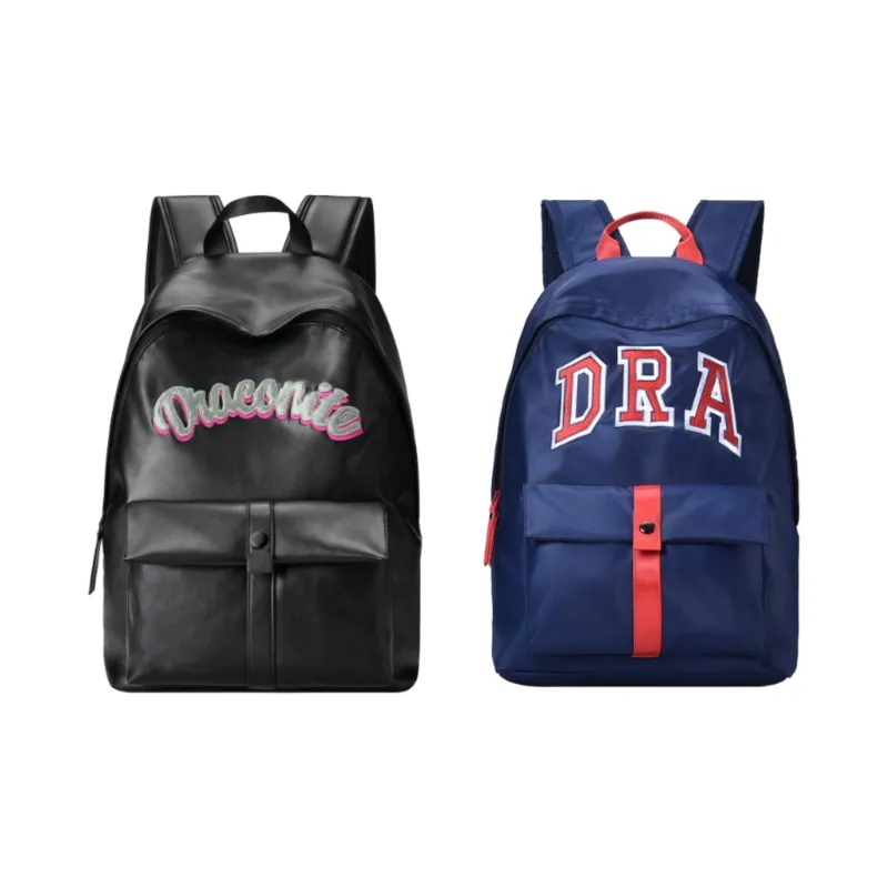 DRACONITE PU Student Backpack Regular Unisex Black-42