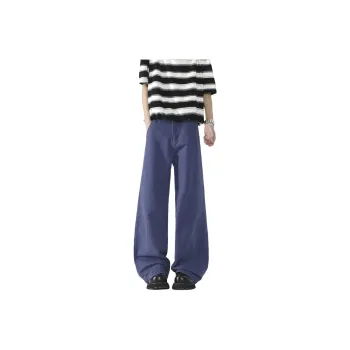 TELENT Casual Pants Unisex Elegant Blue