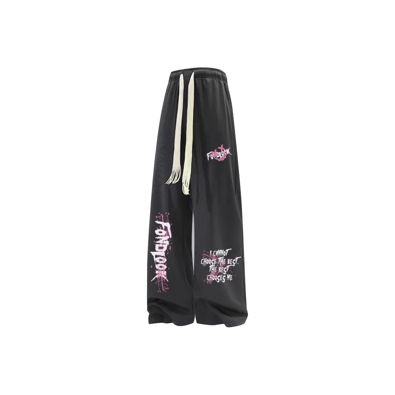 FONDLOOK Casual Pants Unisex Black-8