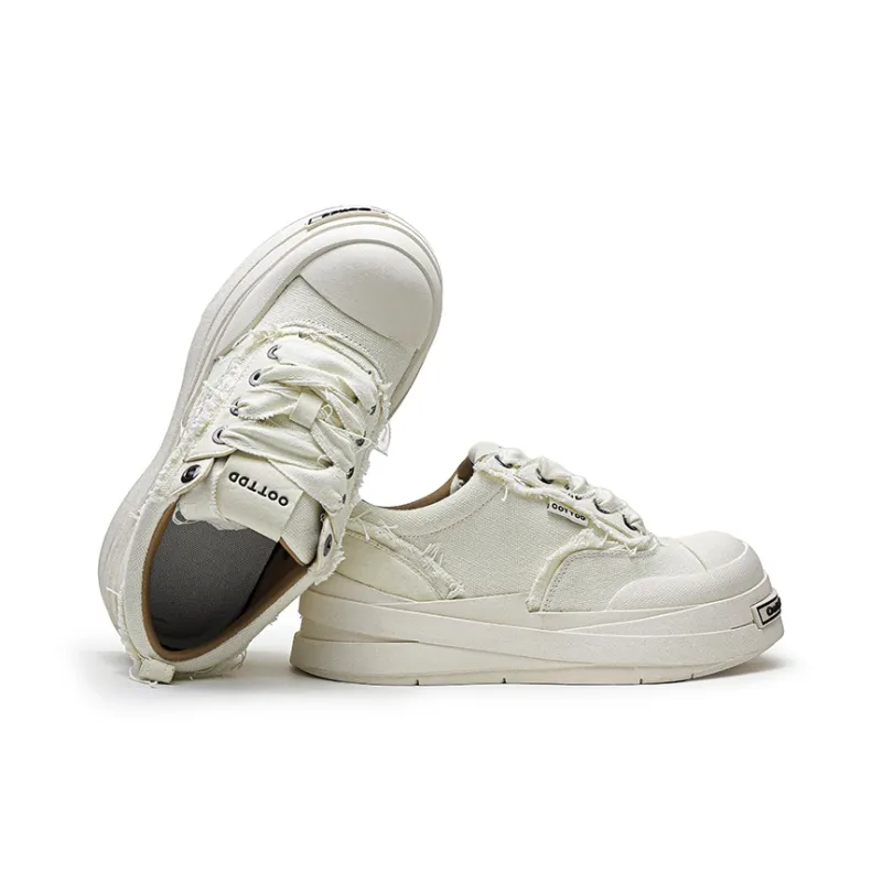 Hip Speed Abrasion Resistant Height Increasing Low Top Canvas Shoes Unisex-7