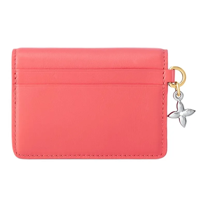 LOUIS VUITTON RECTO VERSO Cow Leather Card Holder Women's Pink-2