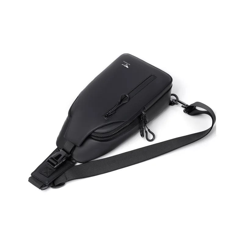 SEPTWOLVES Fabric Sling Bag Men's Black-2