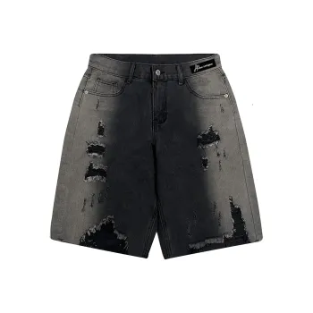AI3 Denim Shorts Unisex Black