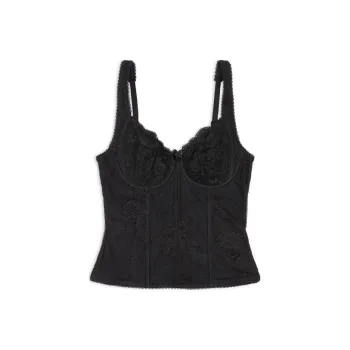 Balenciaga Lace Detailed Sleeveless Top