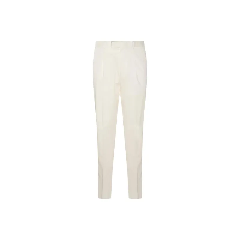 Ermenegildo Zegna Straight Leg Pleated Chino Pants-0