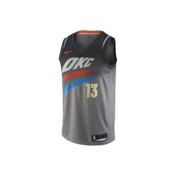Nike NBA Paul George City Edition Swingman Jersey Basketball Jersey Men's Gradient Gray