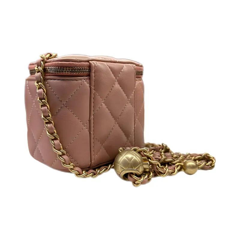 CHANEL Sheepskin Shoulder Bag, Crossbody Bag Women's Dried Rose Pink-1
