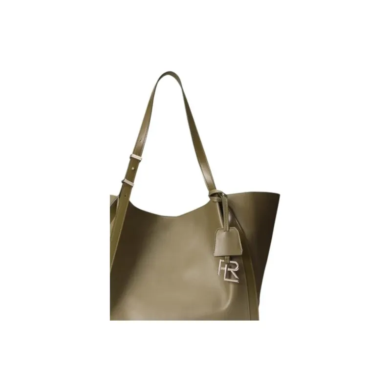 Ralph Lauren Cow Leather Tote Bag, Shopping Bag, Shoulder Bag Large Size Women's-2