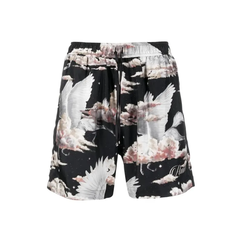 AMIRI Pegasus Silk Shorts-0