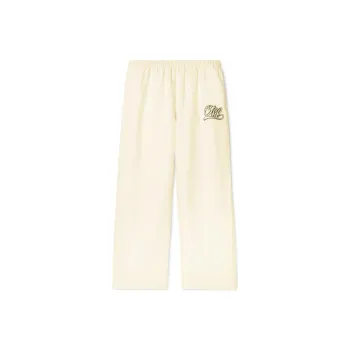OFF WHITE Logo Embroidered Wide Leg Pants