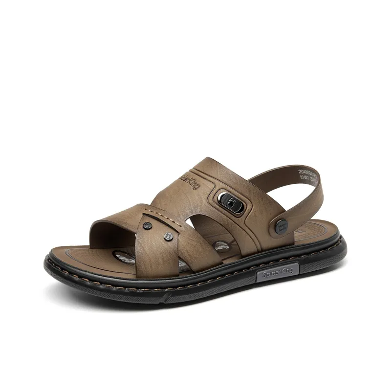 Spider King Beach Sandals Men's Khaki-1