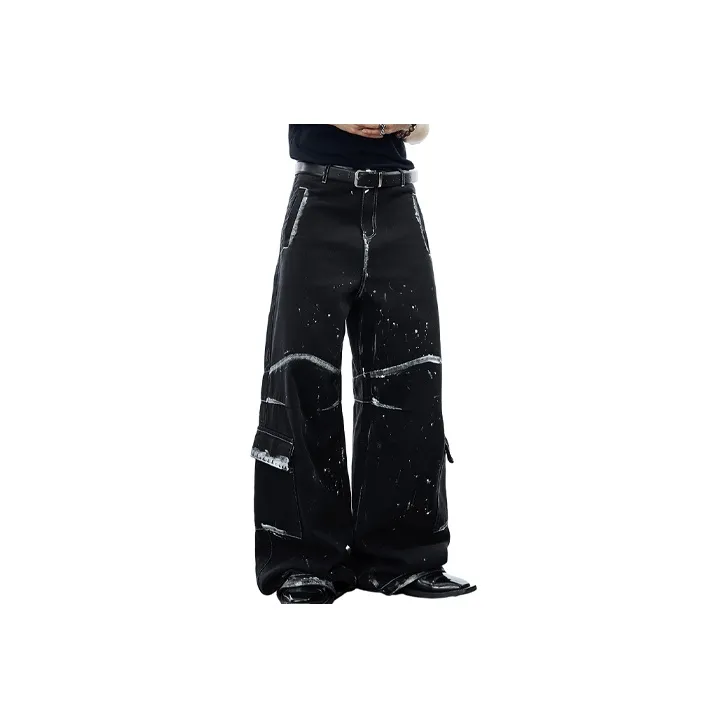 0-CROWORLD Zipper Design Men Casual Pants-0