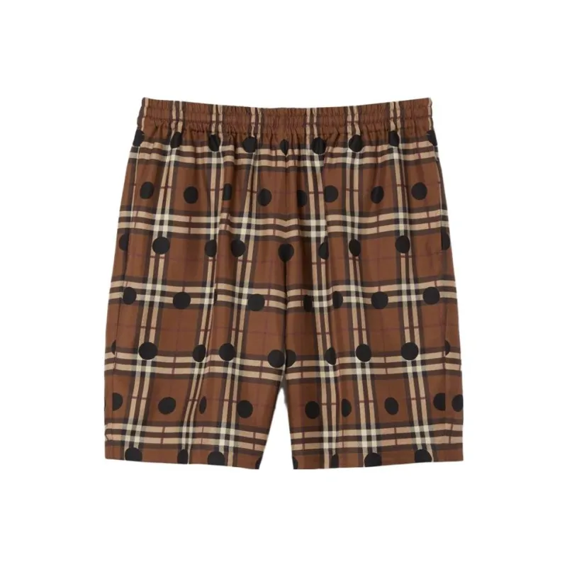 Burberry Vintage Check Polka Dot Silk Shorts-0
