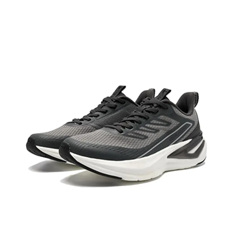 QIAODAN Cushioning, Slip Resistant, And Breathable Low Top Casual Running Shoes Men's Gray-2