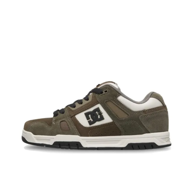 DC Shoes Stag Breathable Low Top Skateboard Shoes Unisex Olive-0