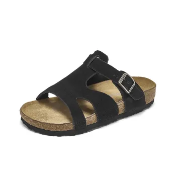 East Garden Works Cork Sole Quiet Slip Resistant Abrasion Resistant Slide on Sandals Women's