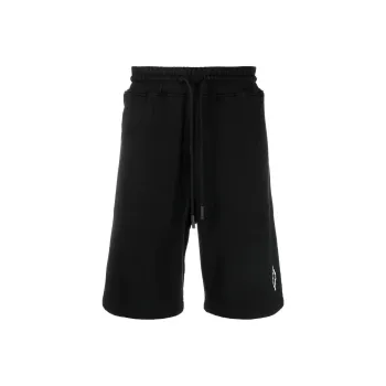 Marcelo Burlon Logo Printed Drawstring Shorts