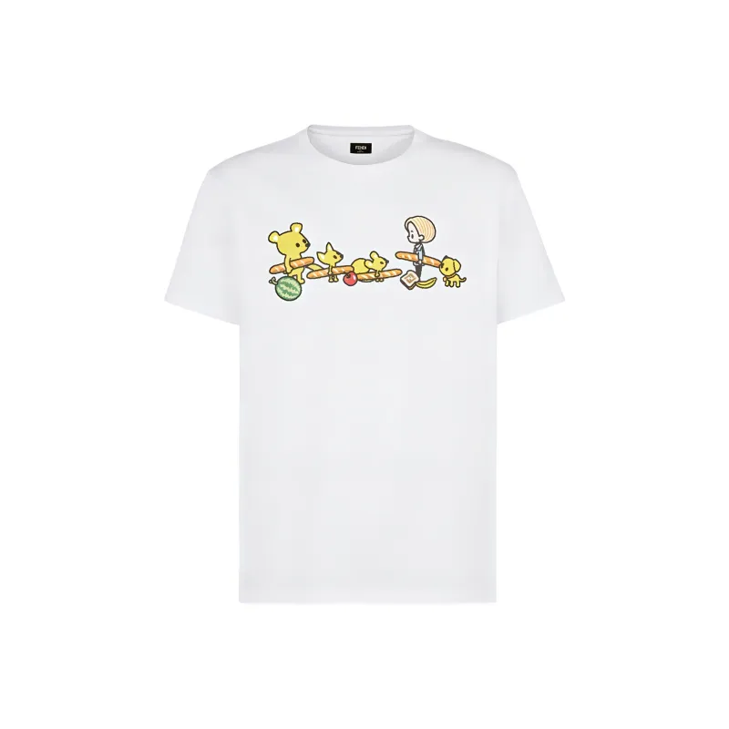 FENDI T Shirts Men White-0