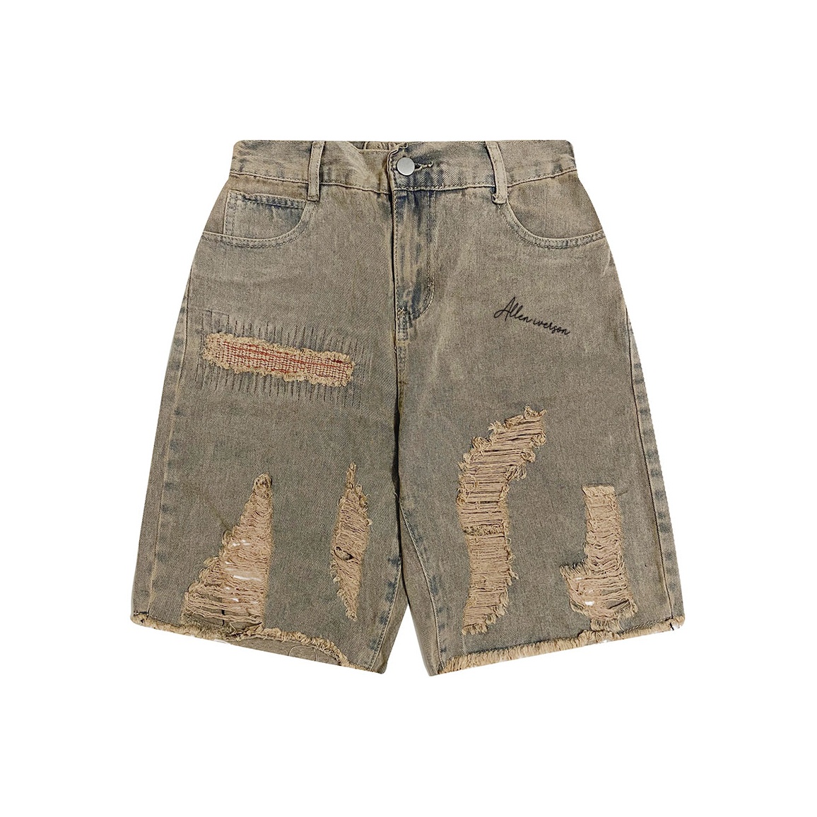【oan】Kina Mud Deki Denim Shorts $145 NWT HUDSON Sz28 RUBY FIVE POCKETS MID-RISE THIGH