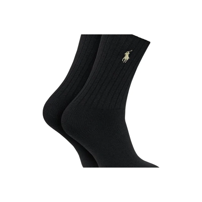 Polo Ralph Lauren Mid Calf Socks Women's 1 Pack Black-2