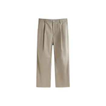 PEACEBIRD MEN Casual Pants Unisex Khaki 1 Loose Fit
