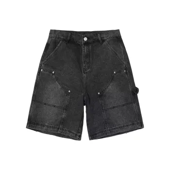 Mishkanyc Denim Shorts Unisex Black