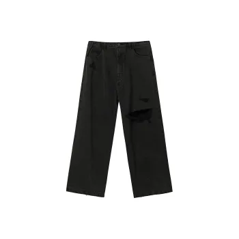 JHYQ Jeans Unisex Washed Black