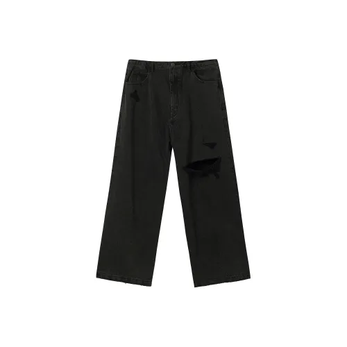 JHYQ Jeans Unisex Washed Black