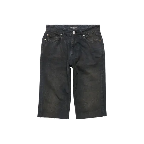 Balenciaga Frayed Edge Denim Shorts