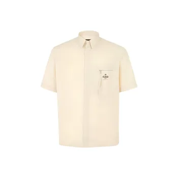 FENDI Logo Printed Short Sleeved Shirt