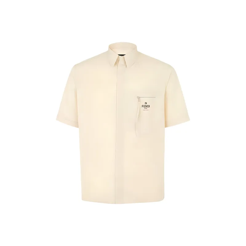 FENDI Logo Printed Short-Sleeved Shirt-0