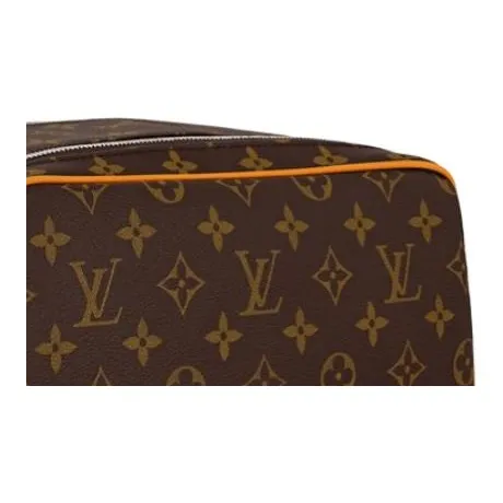 LOUIS VUITTON Dopp Kit Leather Toiletry Bag Regular Men's Yellow & Brown-4