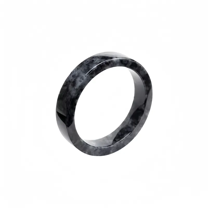 MY WORLD BEGINS AND ENDS WITH YOU Bean Type Jadeite Rings Unisex-0