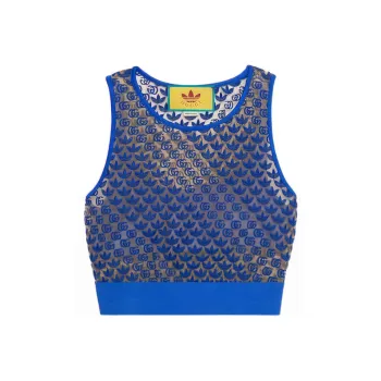 GUCCI X Adidas Gg Tulle Top Blue