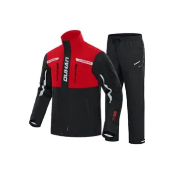 Duhan Biker Jacket Unisex Black/Black Red