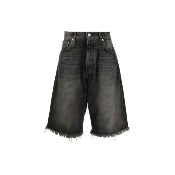 RHUDE Denim Shorts Men Gray