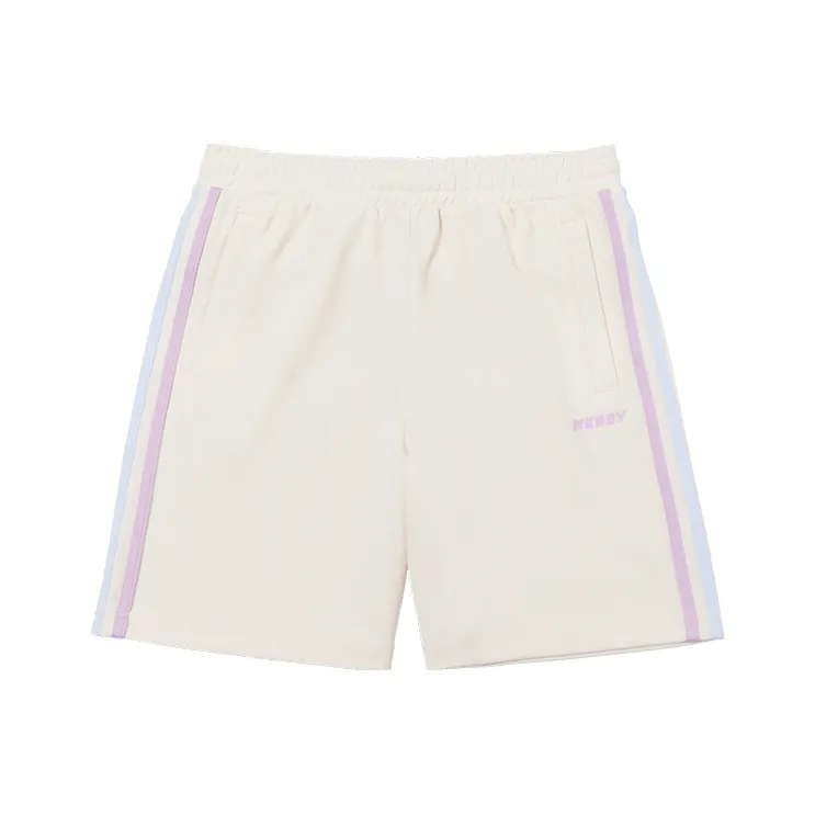Nerdy Casual Shorts Unisex Cream-0
