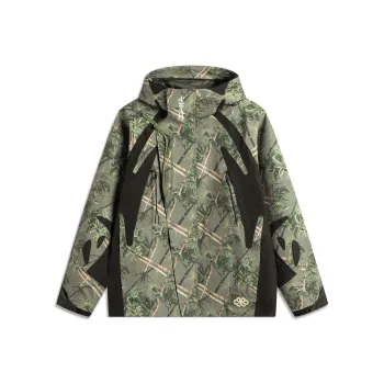 LiNing Do Not Enter The River Trench Coat Men's Bamboo All over Print