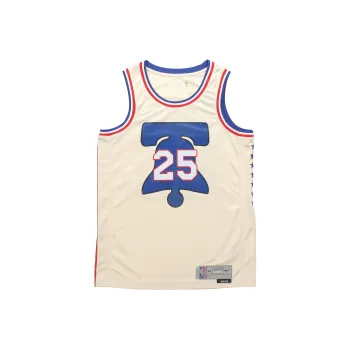 Nike Basketball Jerseys Swingman Jersey Earned Edition Simmons Philadelphia 76ers SW Fan Edition Men's Beige