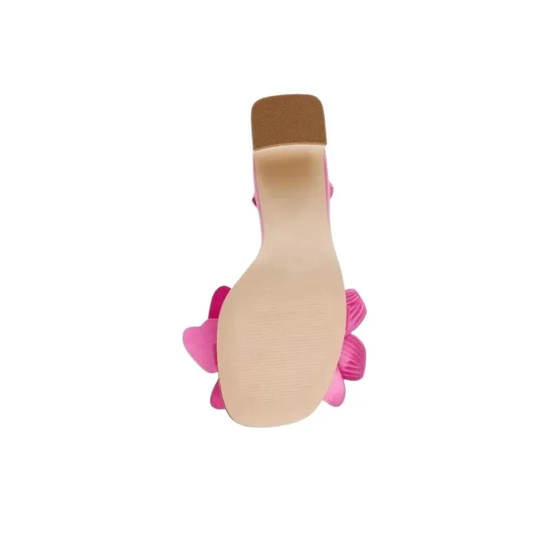 STEVE MADDEN Farrie One Strap Sandals Women's Pink-4