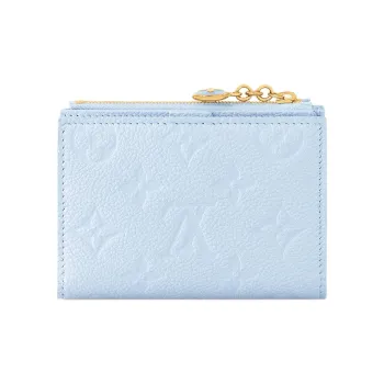 LOUIS VUITTON Lisa Cow Leather Wallet Women's Sky Blue