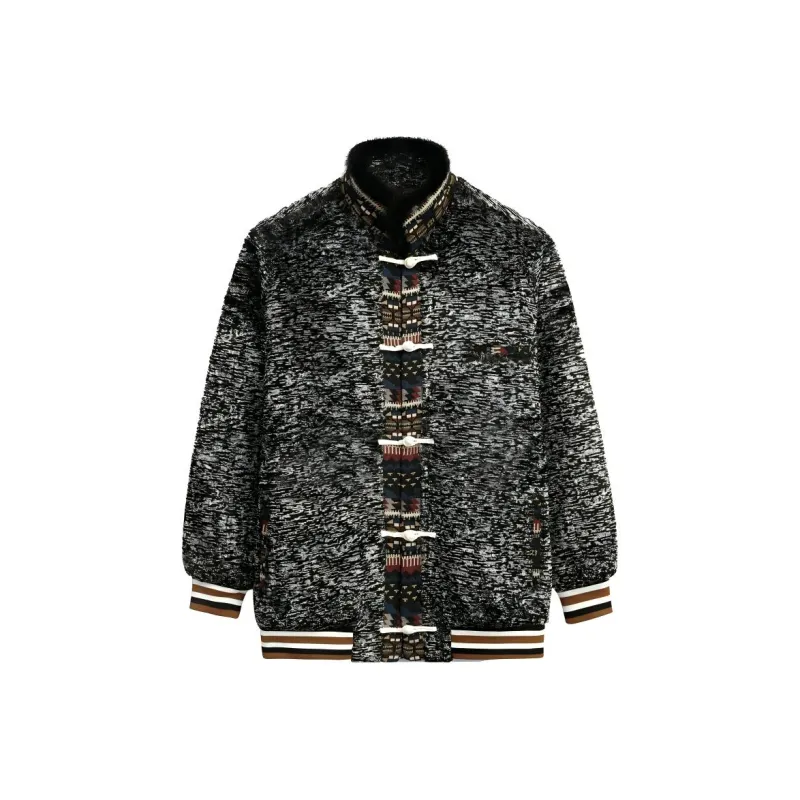 XUANSHENG Puffer Jacket Men's Black White-0