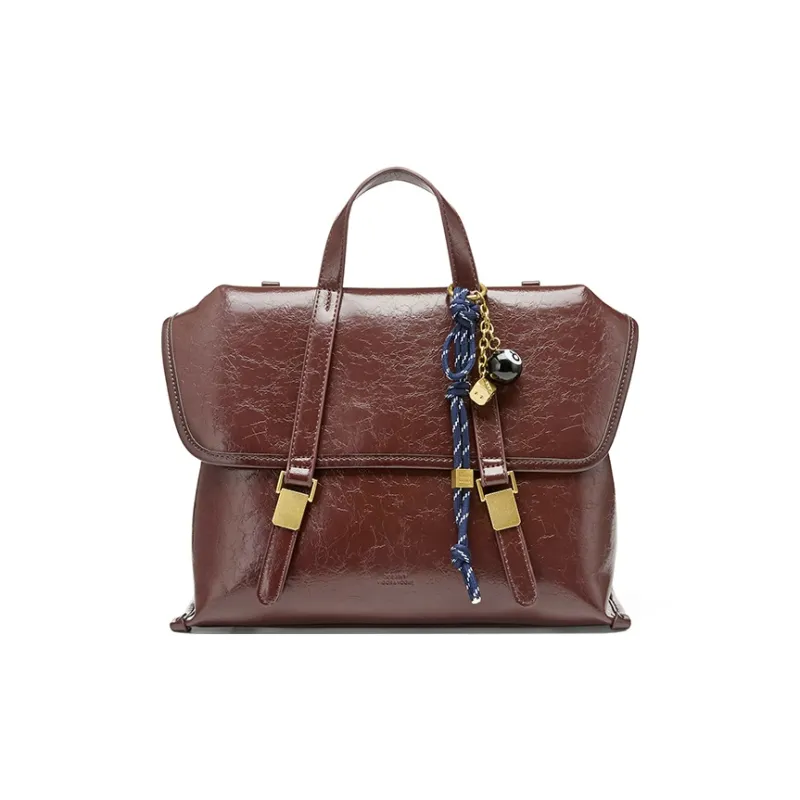 JOSINY Synthetic Leather Backpack Women's Coffee/Brick Red-7