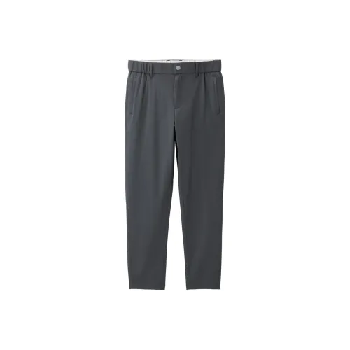 HLA Casual Pants Men Dark Gray Pattern H0