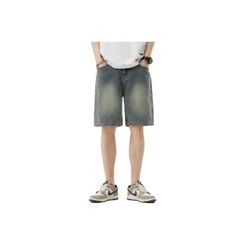 PAINT STAIN Denim Shorts Men