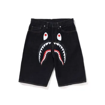 A BATHING APE Shark Denim Shorts SS23