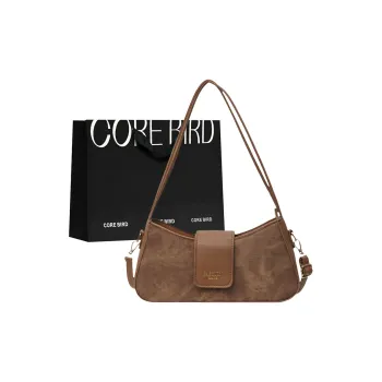 CORE BIRD PU Shoulder Bag Women's Black/White & Blue/Blue/Brown