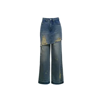 Valeria Obbaco Jeans Unisex Vintage Blue